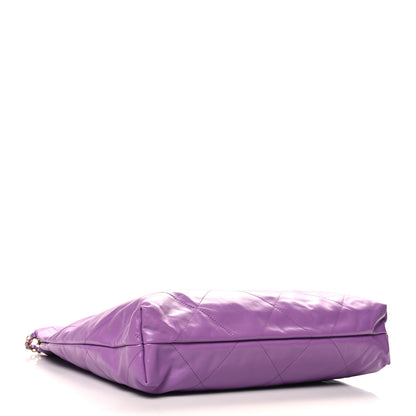 Chanel Shiny Calfskin Quilted Chanel 22 Purple 5 of 12