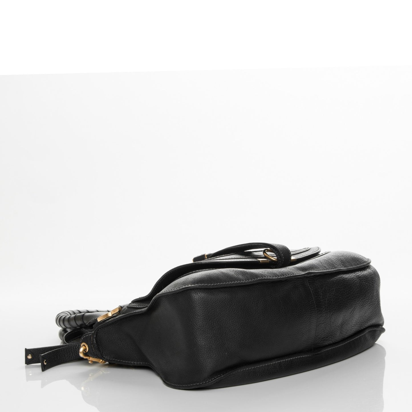 Calfskin Medium Marcie Satchel Black
