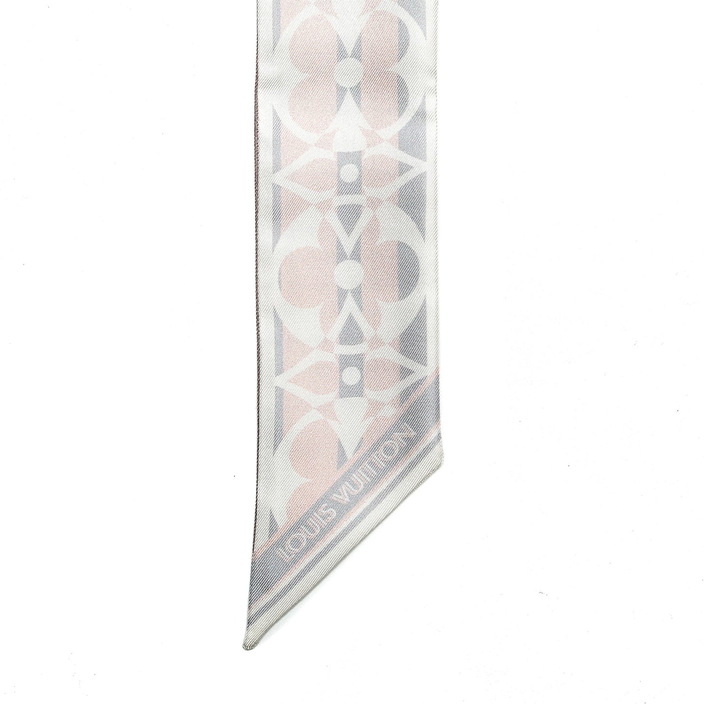 Silk Monogram Flower Ink BB Bandeau Light Pink