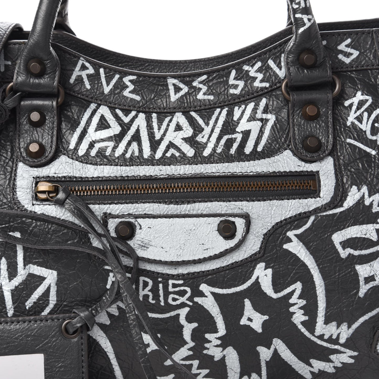 Agneau Arena Graffiti All Over Classic Hardware City Gris Fossile White