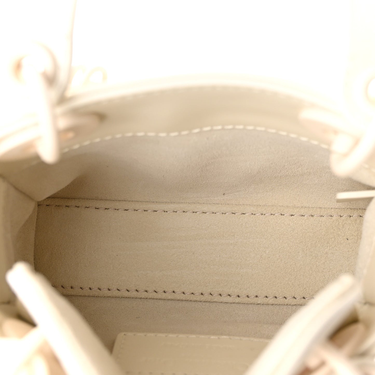 Calfskin Cannage Diamond Micro Lady Dior Latte