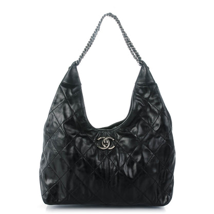 Chanel Calfskin Quilted Coco Supple Hobo Black 1 of 7