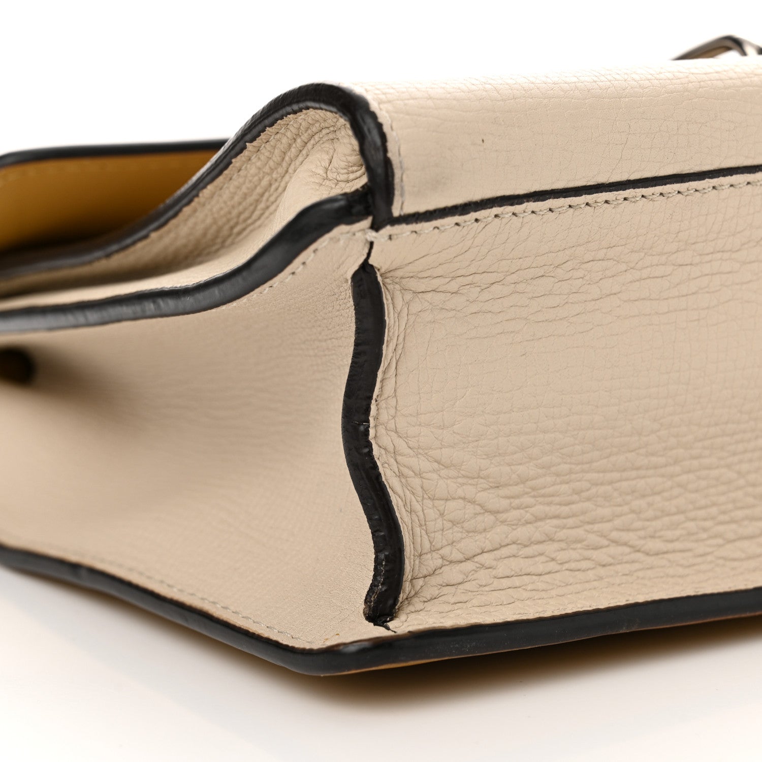 Burberry Derby Calfskin Bi-Color Small Macken Crossbody Bag Limestone Cornflower Yellow 10 of 16