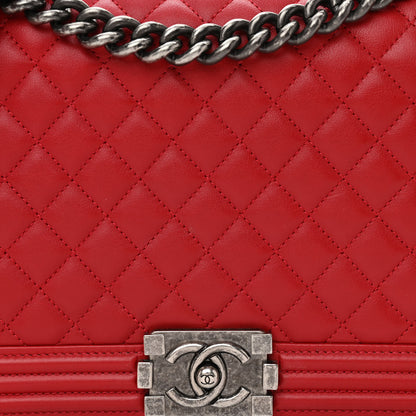 Chanel Lambskin Quilted New Medium Boy Flap Red 8 of 10