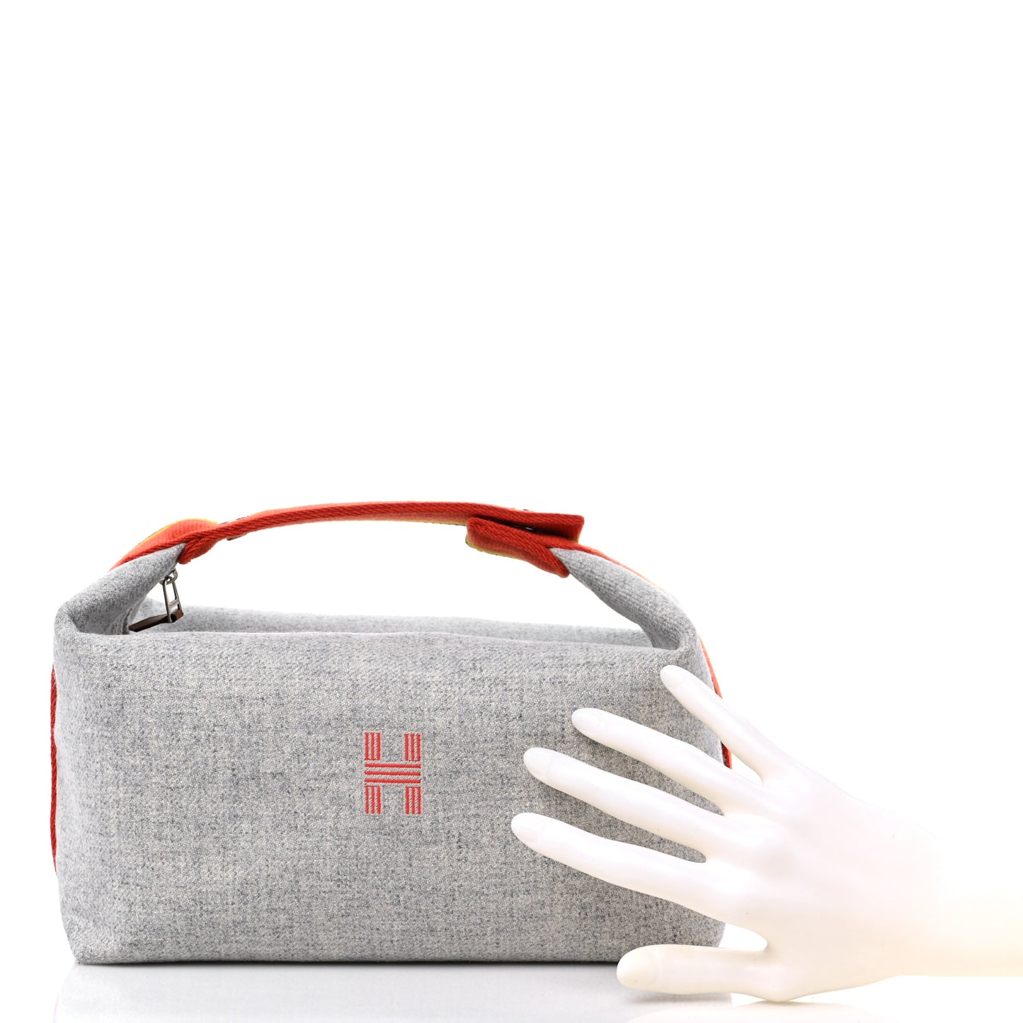 Canvas Large Bride-A-Brac Pouch Gris Flanelle