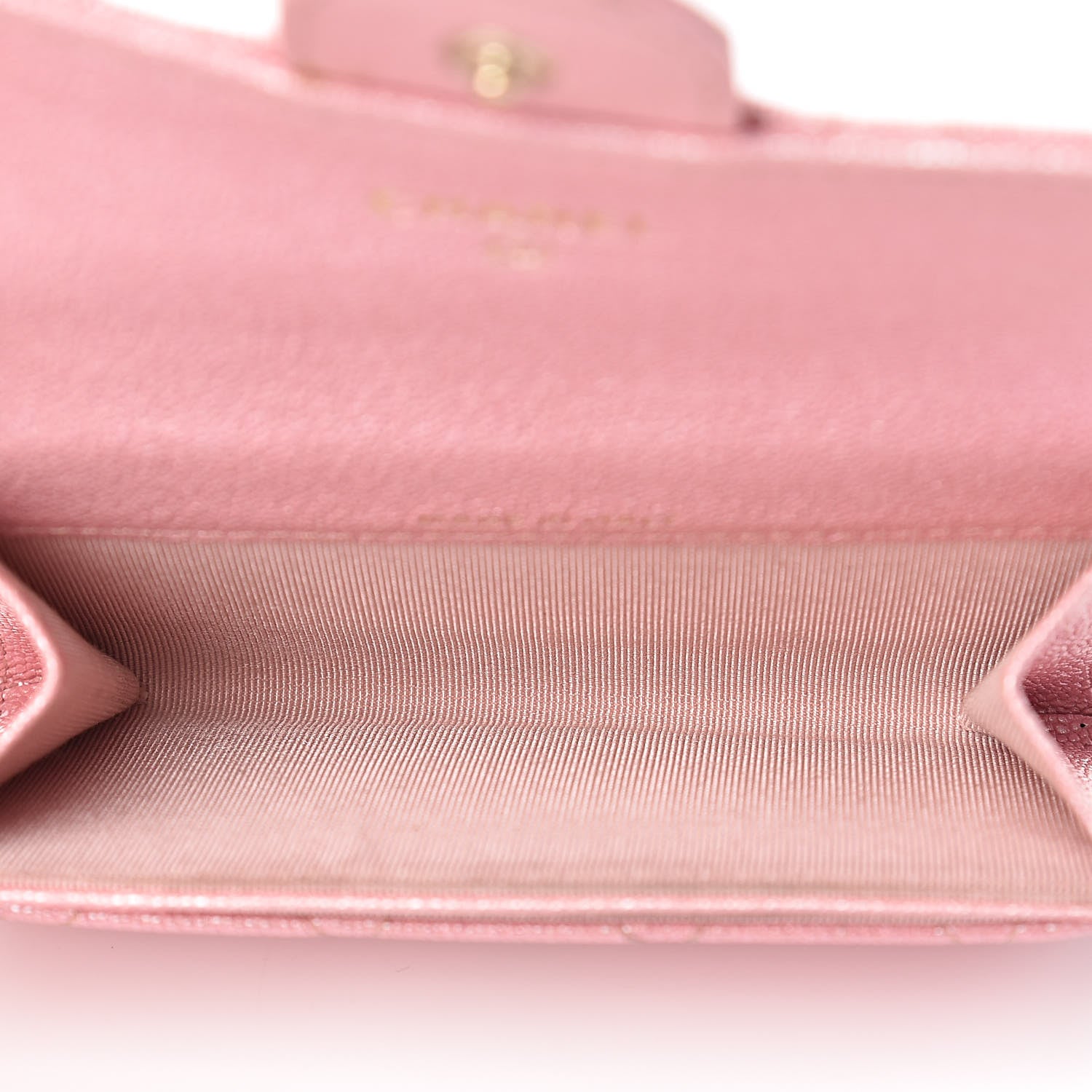 Chanel Iridescent Caviar Quilted Flap Card Holder Rose Pink 5 of 9