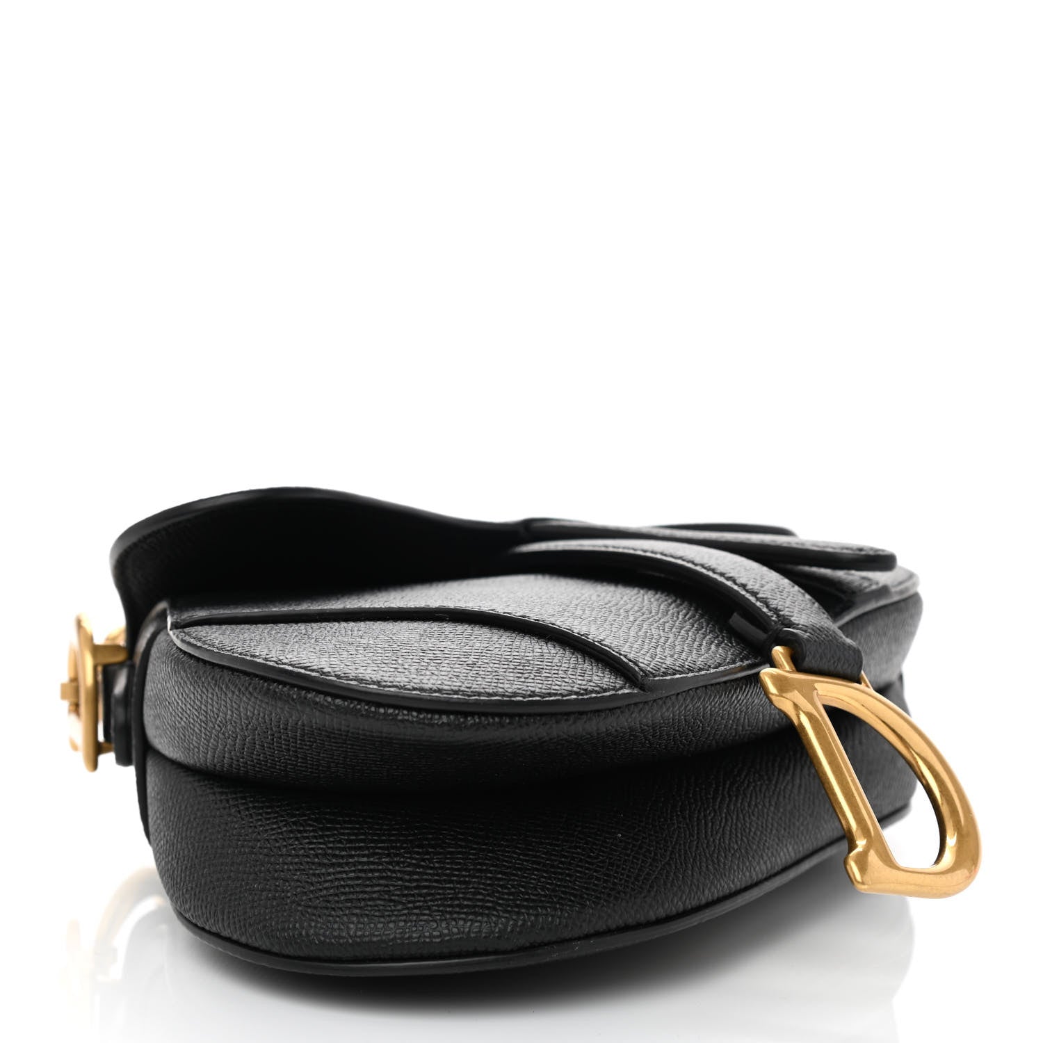 Christian Dior Grained Calfskin Mini Saddle Bag Black 4 of 8