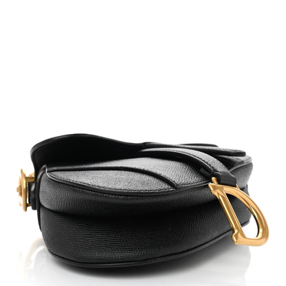 Christian Dior Grained Calfskin Mini Saddle Bag Black 4 of 8