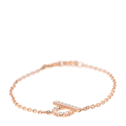 Hermes 18K Rose Gold Diamond Finesse Bracelet SH 1 of 5
