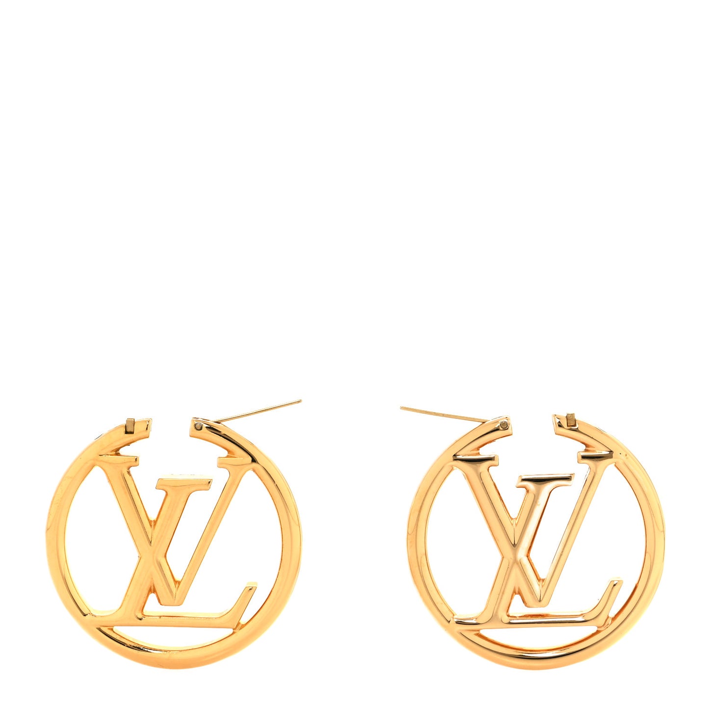 Metal Louise Hoop Earrings Gold