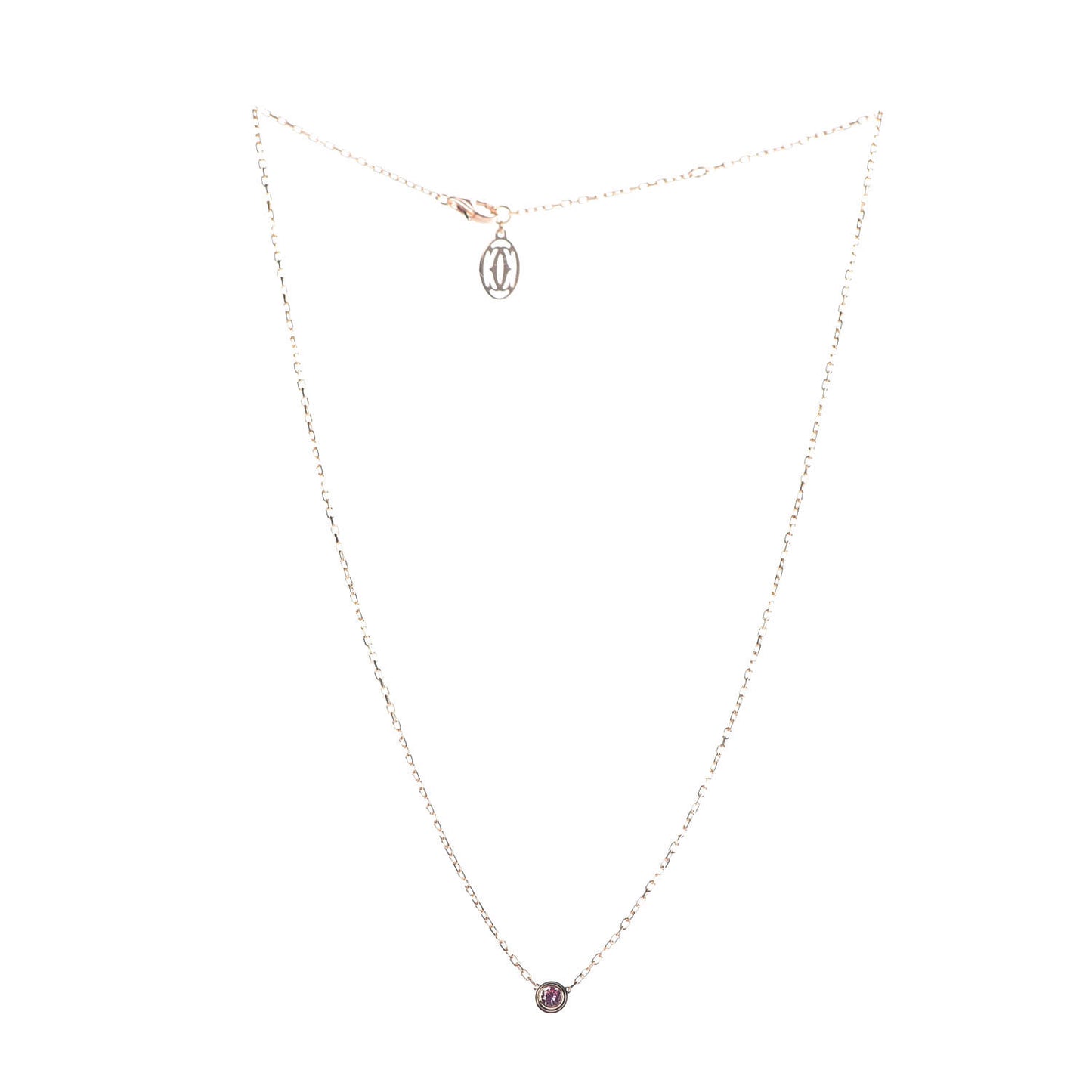 18K Pink Gold Saphirs Legers De Necklace