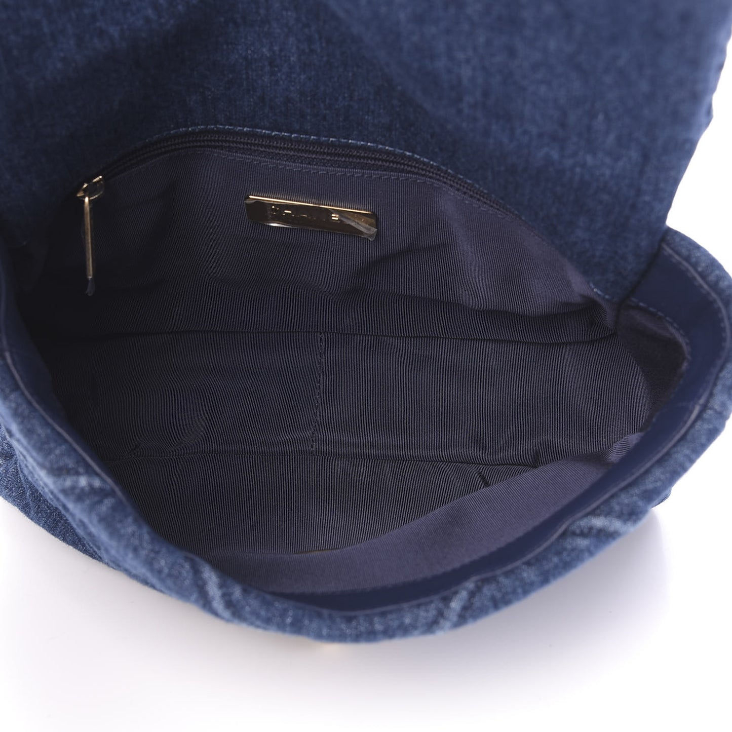 Denim Quilted Medium 19 Flap Blue