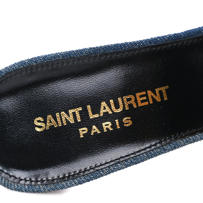 Saint Laurent Denim Tribute 85 Slide Sandals 36 Deep Navy Jean 7 of 9