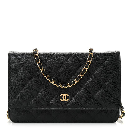 Chanel Caviar Quilted Wallet On Chain WOC Black 1 of 12