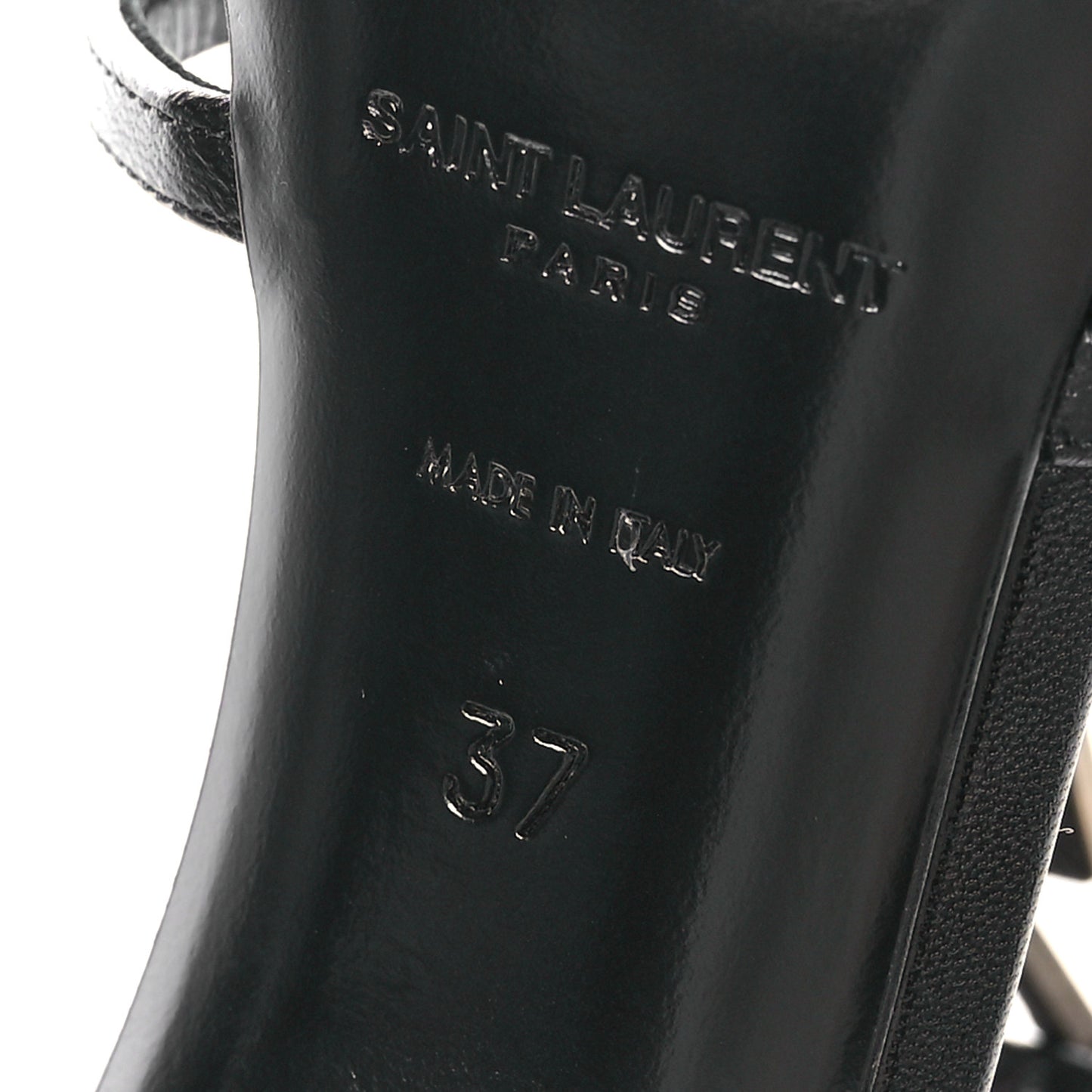 Calfskin Cassandra 100 Ankle Strap Sandals 37 Black