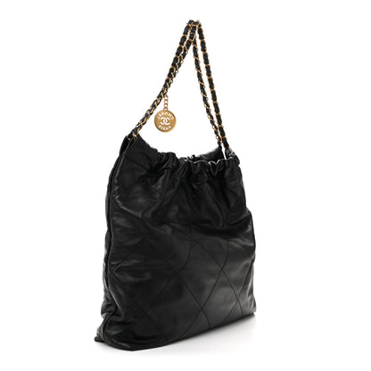Chanel Shiny Calfskin Quilted Chanel 22 Black 4 of 11