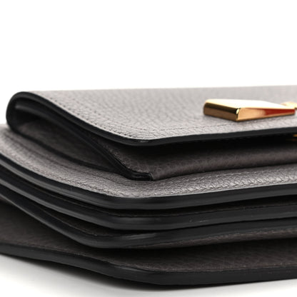 Salvatore Ferragamo Pebbled Calfskin Ginevra Chain Bag Grey 9 of 14