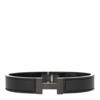 Hermes Matte Enamel Narrow Clic Clac HH Bracelet T3 So Black 1 of 7