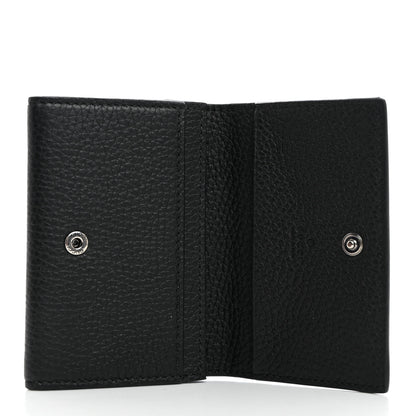 Gucci Grained Calfskin Logo Long Card Case Black 5 of 8