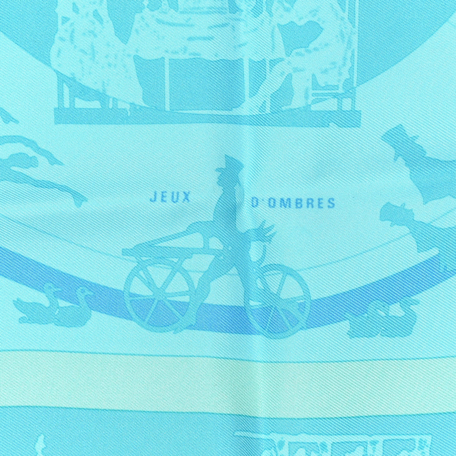 Hermes Silk Jeux D'ombres Pocket Square Scarf 5 of 6