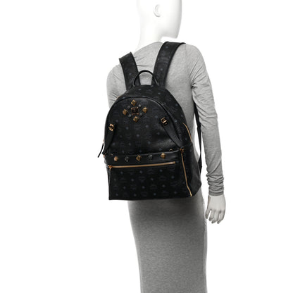 MCM Visetos Studded Medium Dual Stark Backpack Black 2 of 15