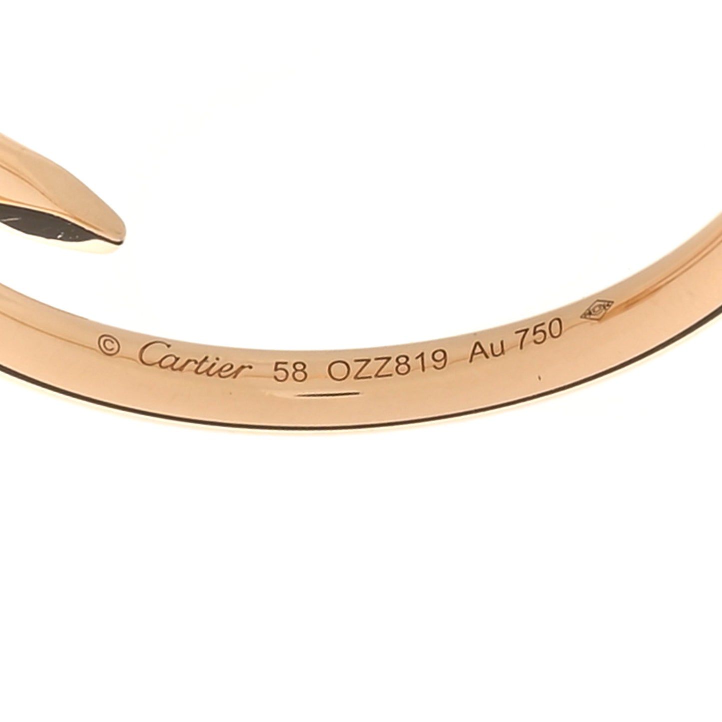 18K Yellow Gold Small Juste Un Clou Ring 58 8.25
