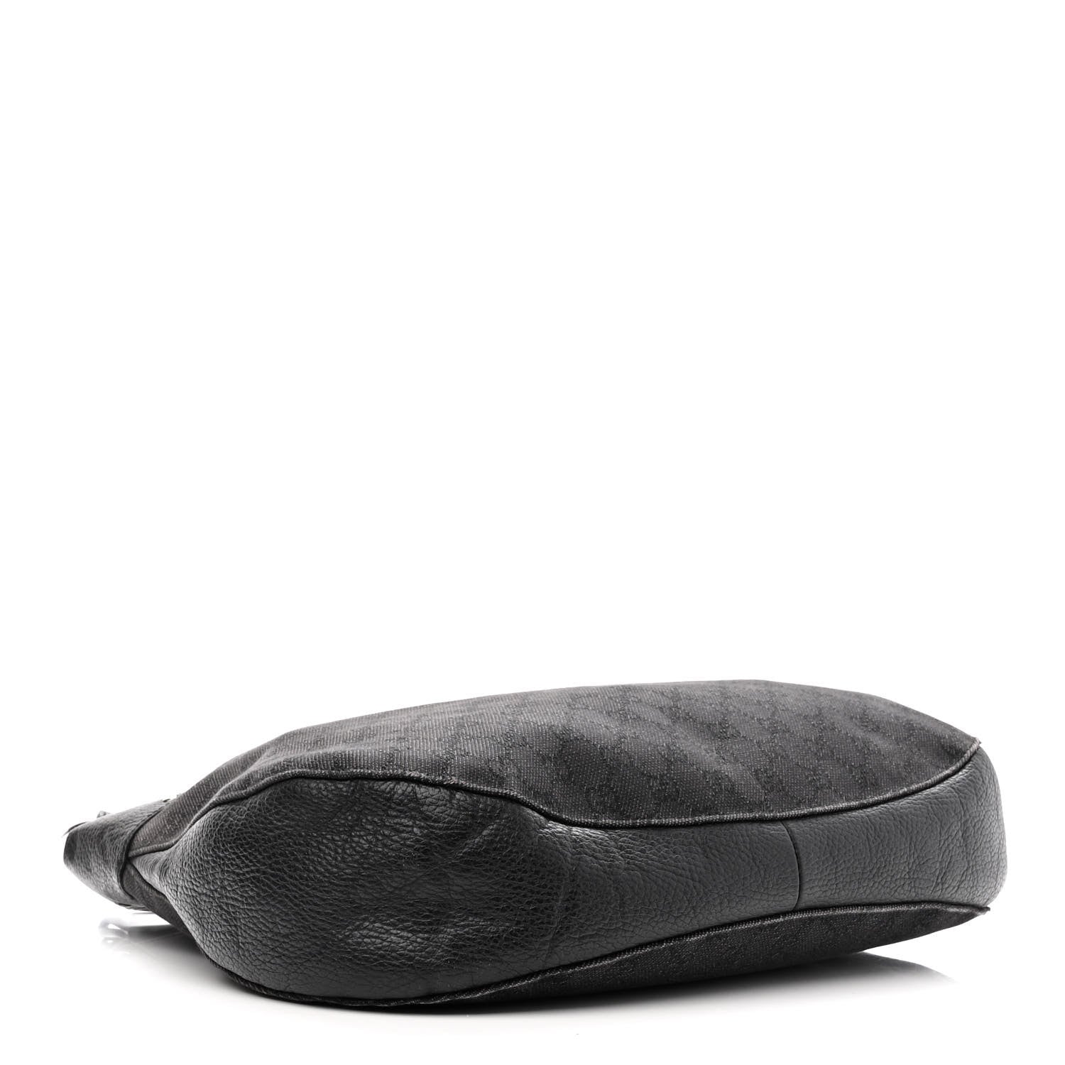 Gucci Monogram Calfskin Horsebit Classic Ring Hobo Black 4 of 10