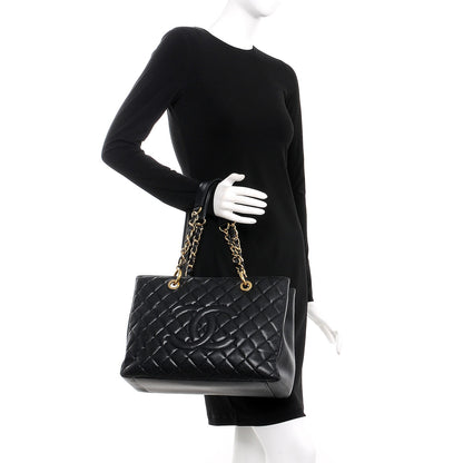 Chanel Caviar Quilted Grand Shopping Tote GST Black 2 of 7