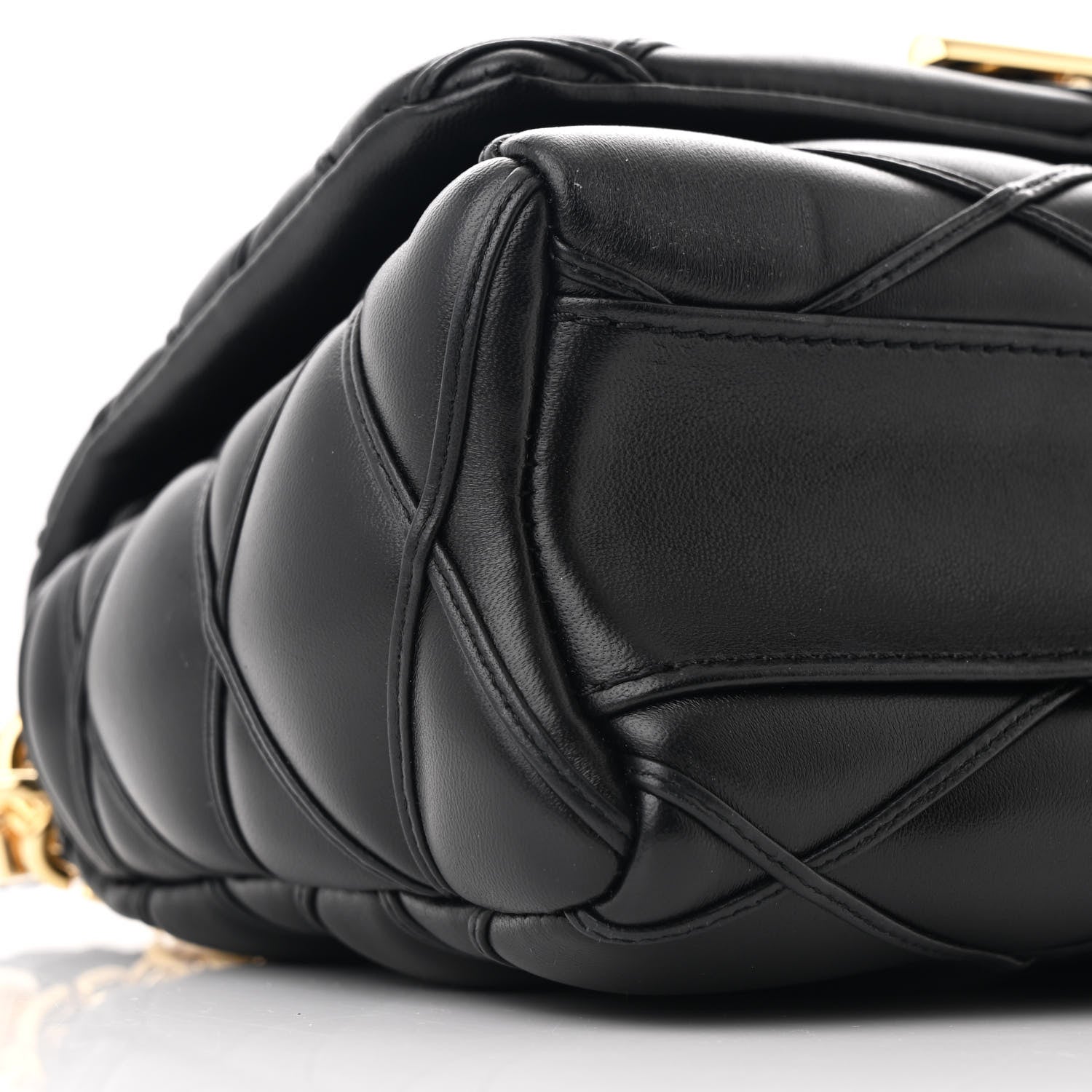 Louis Vuitton Lambskin Malletage Top Handle GO-14 MM Black 9 of 10