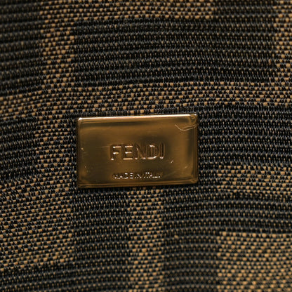 Fendi Fabric Jacquard FF 1974 Mini Baguette Tobacco Moro Black 6 of 10