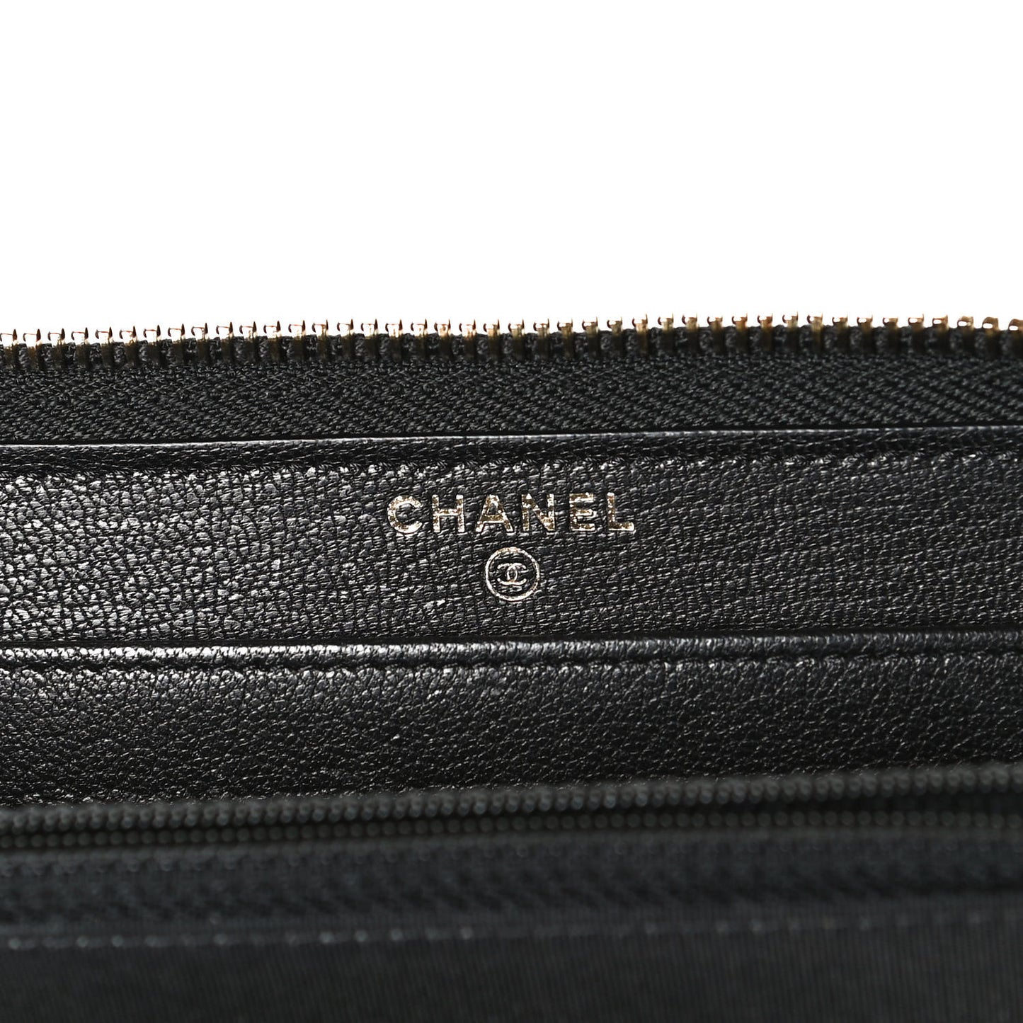 Patent Quilted Large Gusset Zip Around Wallet Black