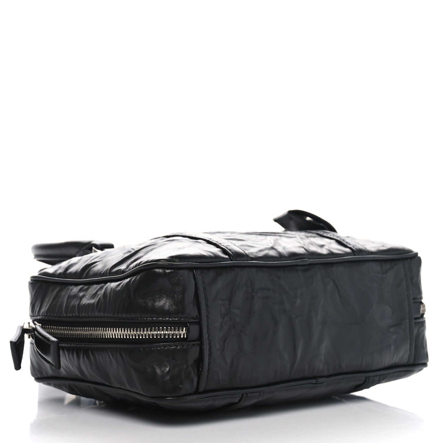 Prada Nappa Antique Medium Re-Edition 2001 Two Handle Bag Black 4 of 10