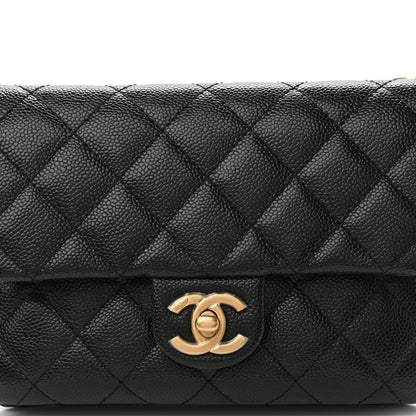 Chanel Shiny Caviar Pick Me Up Flap Belt Bag Black 10 of 13