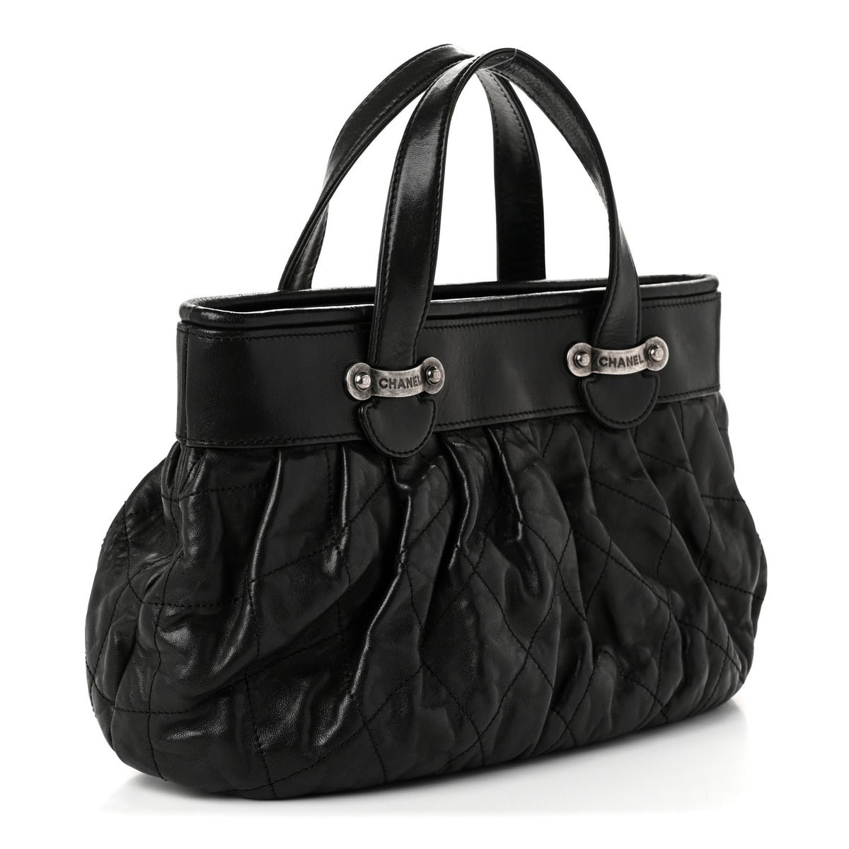 Chanel Lambskin Quilted Tote Black 3 of 10