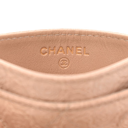 Chanel Camellia Calfskin Embossed Quilted Card Holder Beige 6 of 8