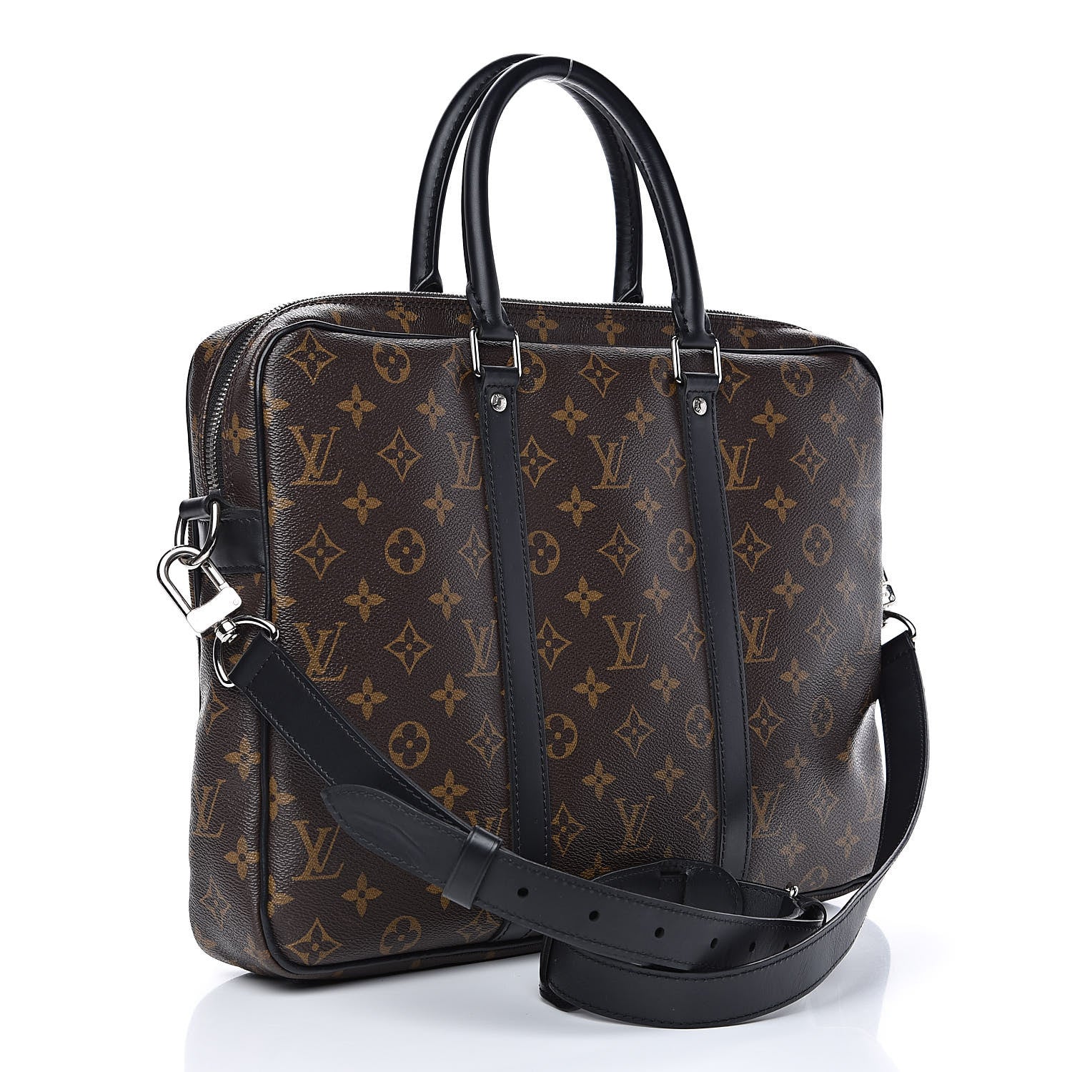 Louis Vuitton Monogram Macassar Porte-Documents Voyage PM 3 of 13