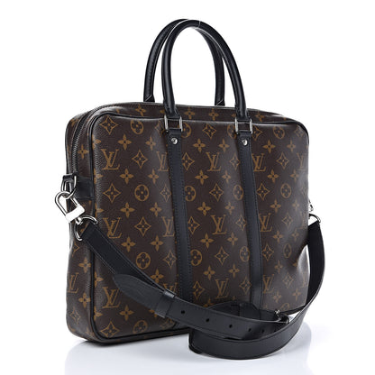 Louis Vuitton Monogram Macassar Porte-Documents Voyage PM 3 of 13