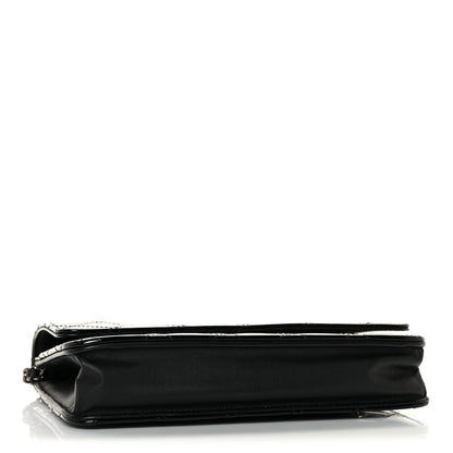 Chanel Patent Quilted Wallet On Chain WOC Black 4 of 10
