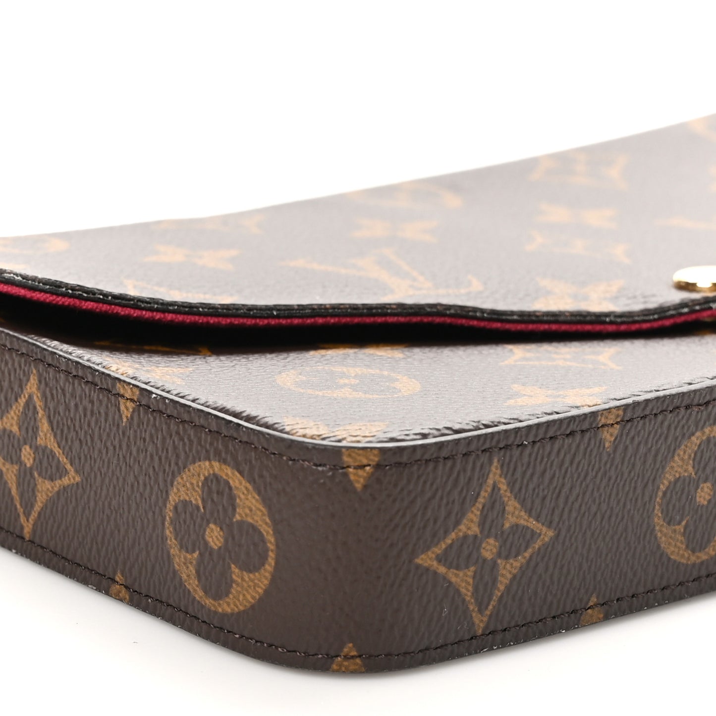 Monogram Pochette Felicie Chain Wallet Fuchsia