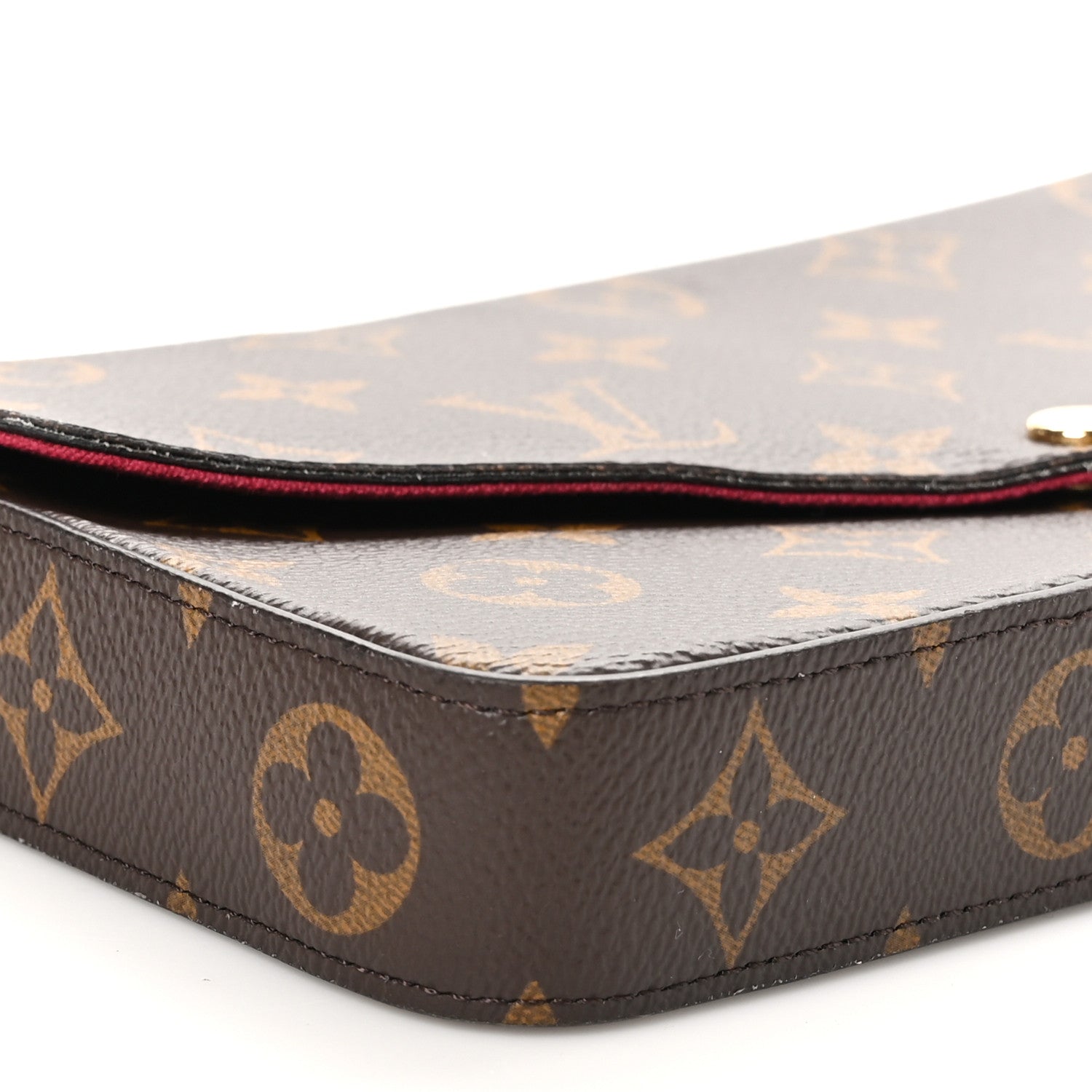 Louis Vuitton Monogram Pochette Felicie Chain Wallet Fuchsia 9 of 11