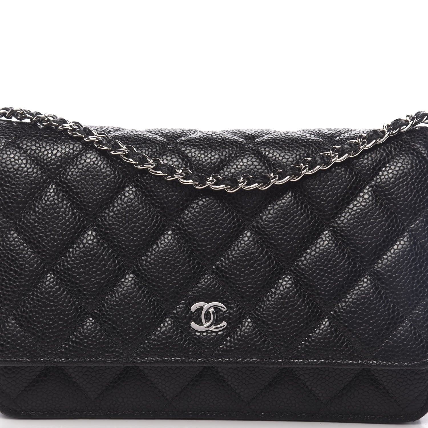 Chanel Caviar Quilted Wallet On Chain WOC Black 11 of 12