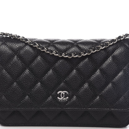 Chanel Caviar Quilted Wallet On Chain WOC Black 11 of 12