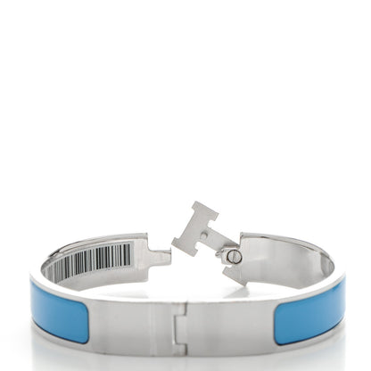 Hermes Enamel Narrow Clic Clac H Bracelet PM Bleu Cielo 12 of 12