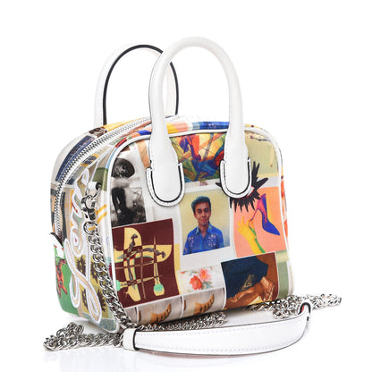 Christian Louboutin Crepe Satin Calfskin Nano Collage Marie Jane Top Handle Snow Platine 3 of 11