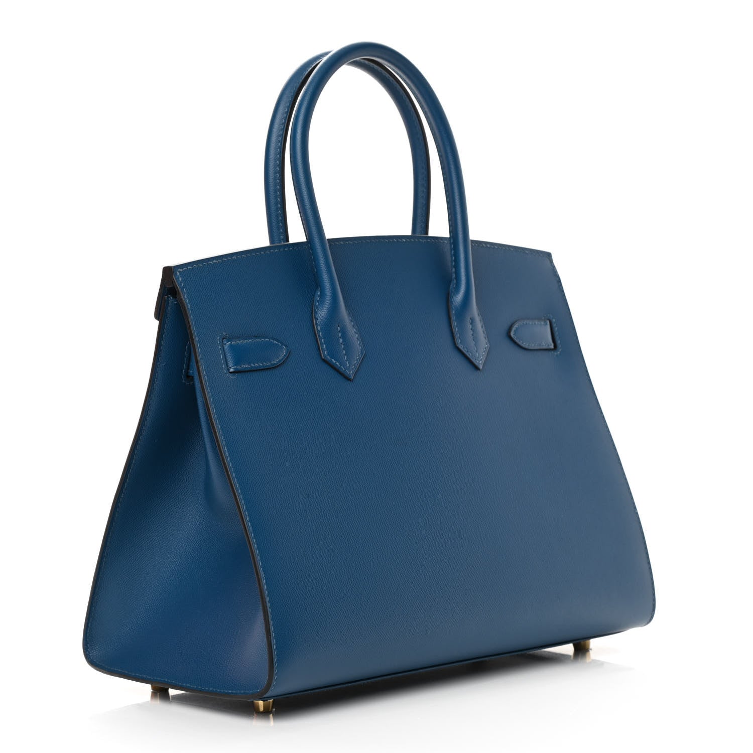 Hermes Madame Calfskin Birkin Sellier 30 Deep Blue 3 of 12