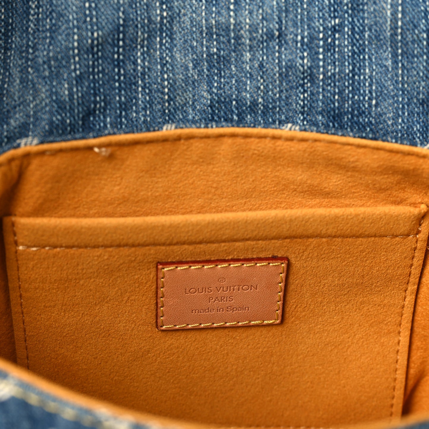 Monogram Denim Mini Pleaty Blue