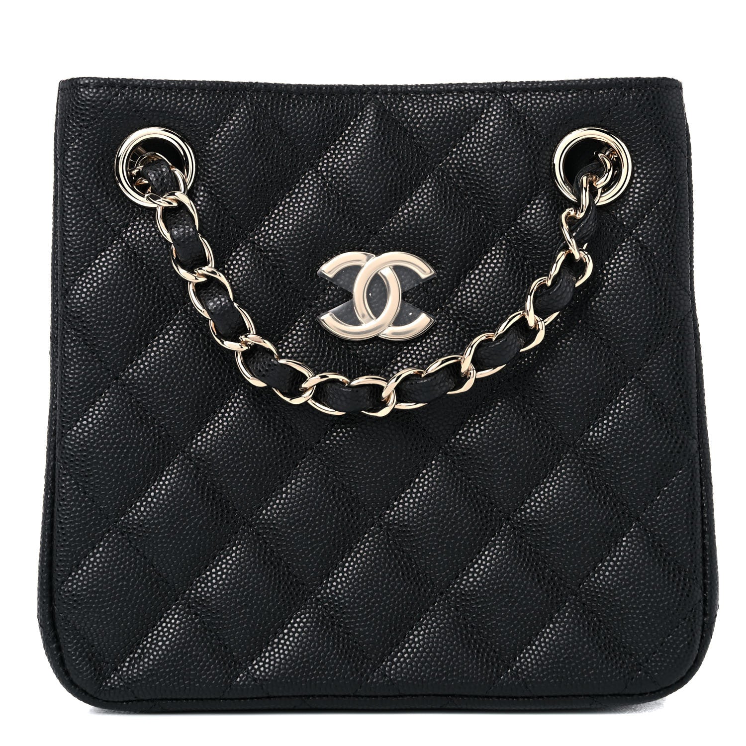 Chanel Caviar Quilted Mini Bucket Bag Black 1 of 10