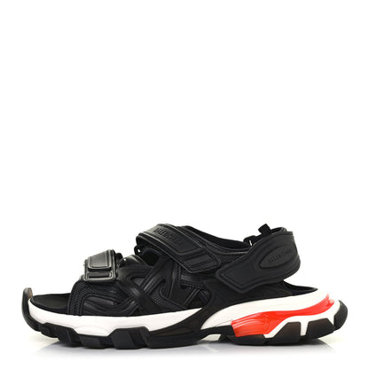 Balenciaga Neoprene Rubber Clear Sole Mens Track Sandals 44 Black White Red 1 of 4