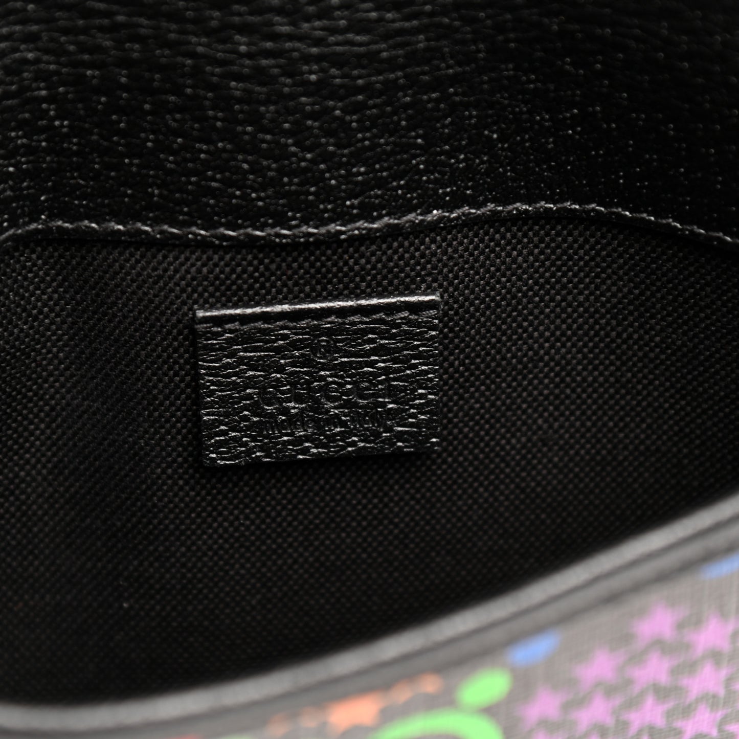 GG Supreme Monogram Psychedelic Slim Belt Bag Black