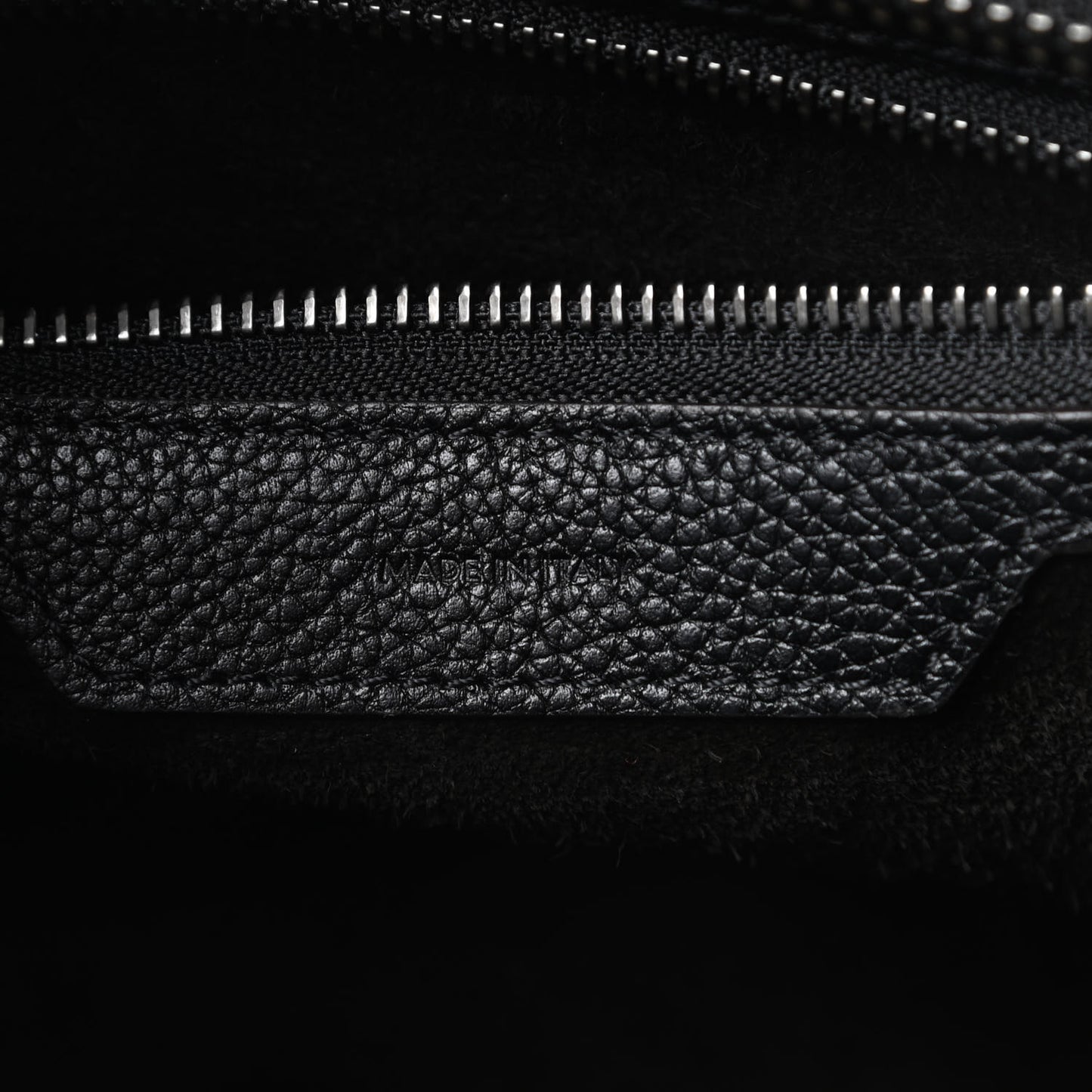 Drummed Calfskin Micro Luggage Black